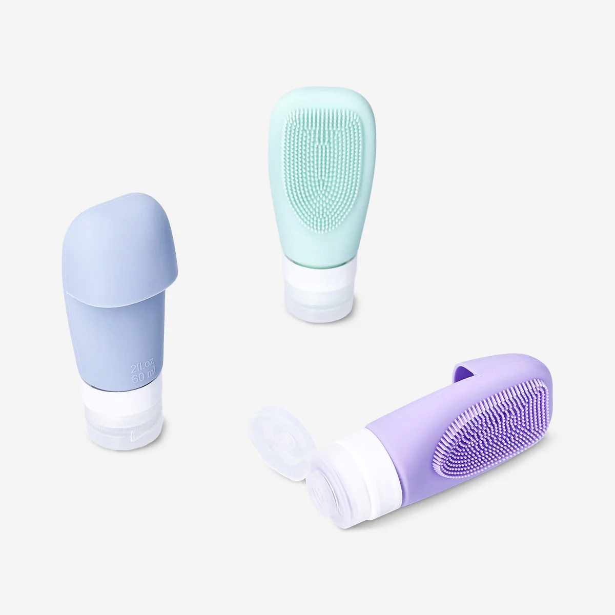 Travel bottles with scrub feature - 3 pcs - Image 2