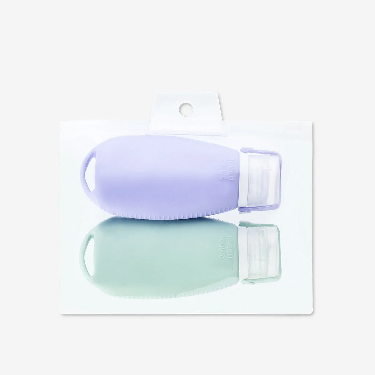 Travel bottles with scrub function - 2 pcs - Image 2