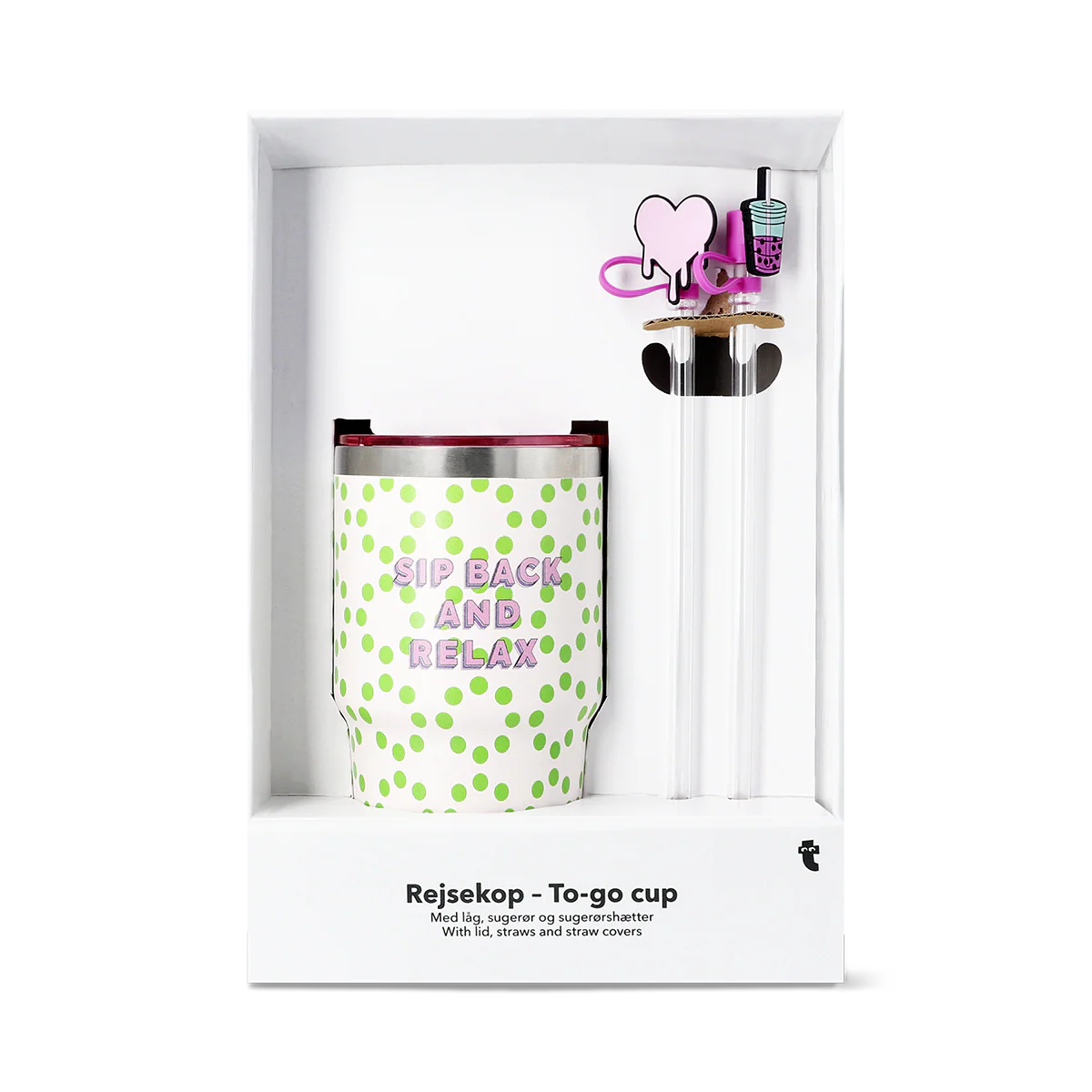 Tumbler with straw and icon straw covers - 3 pcs - Image 3