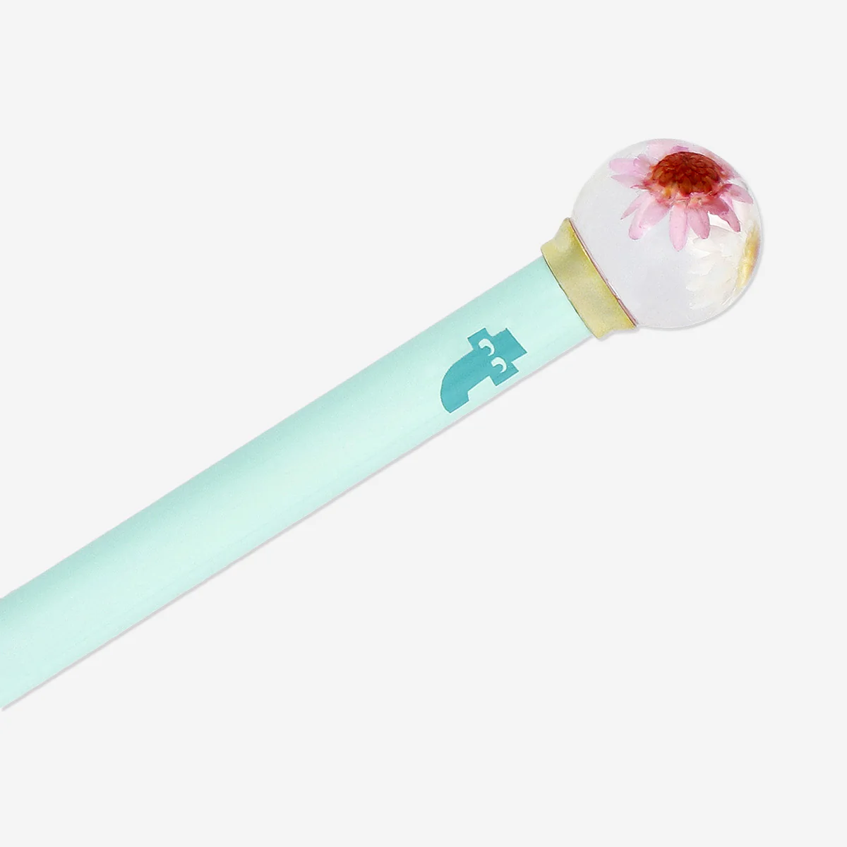 Turquoise pen with flower globe - Image 3