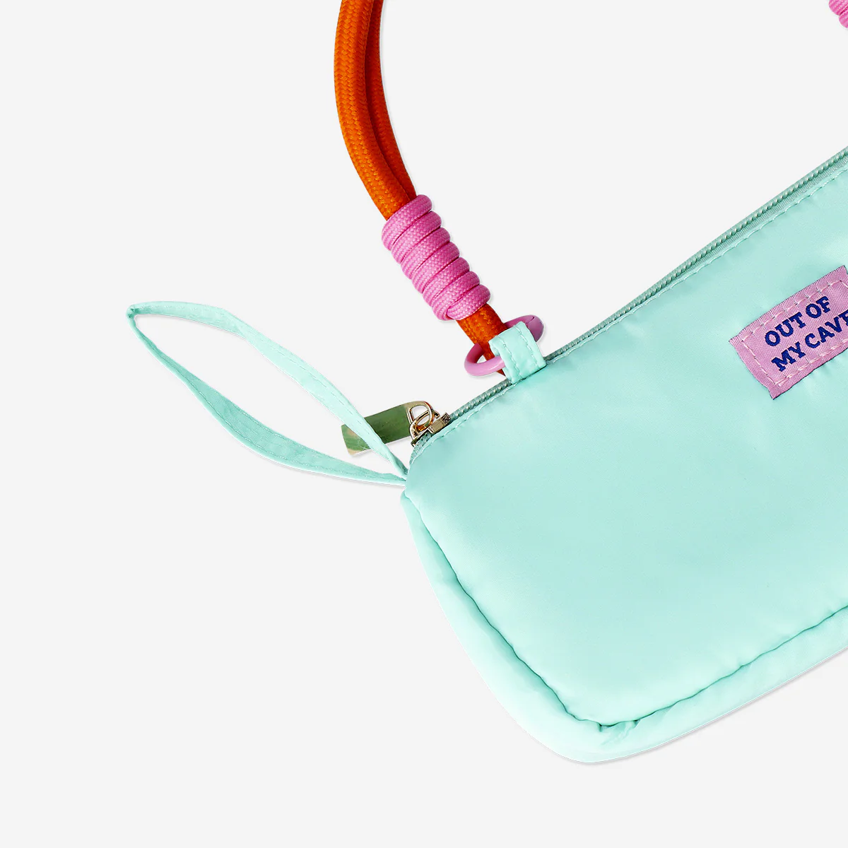 Turquoise pencil case with rope - Image 3