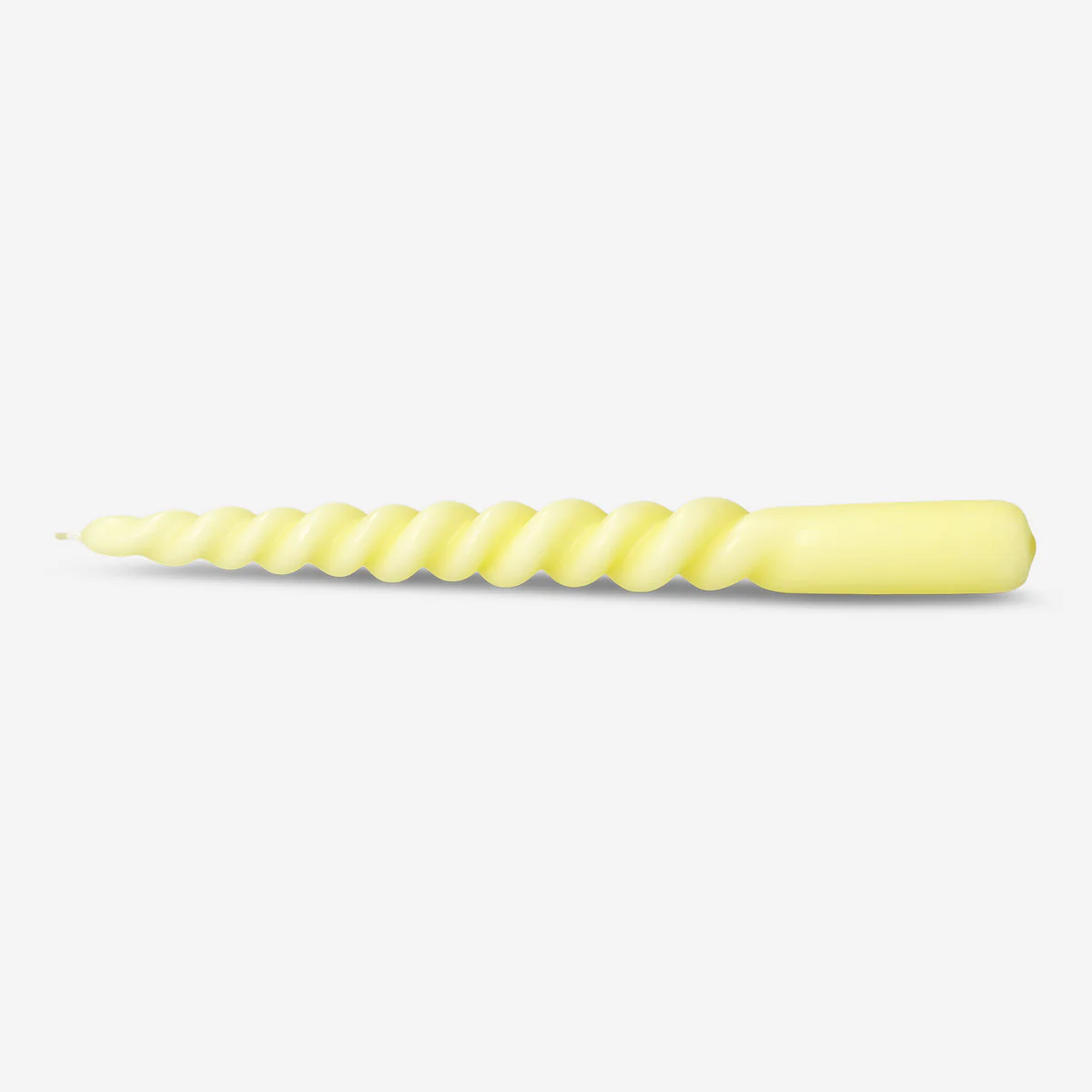 Twisted yellow candle - 21 cm - Image 3