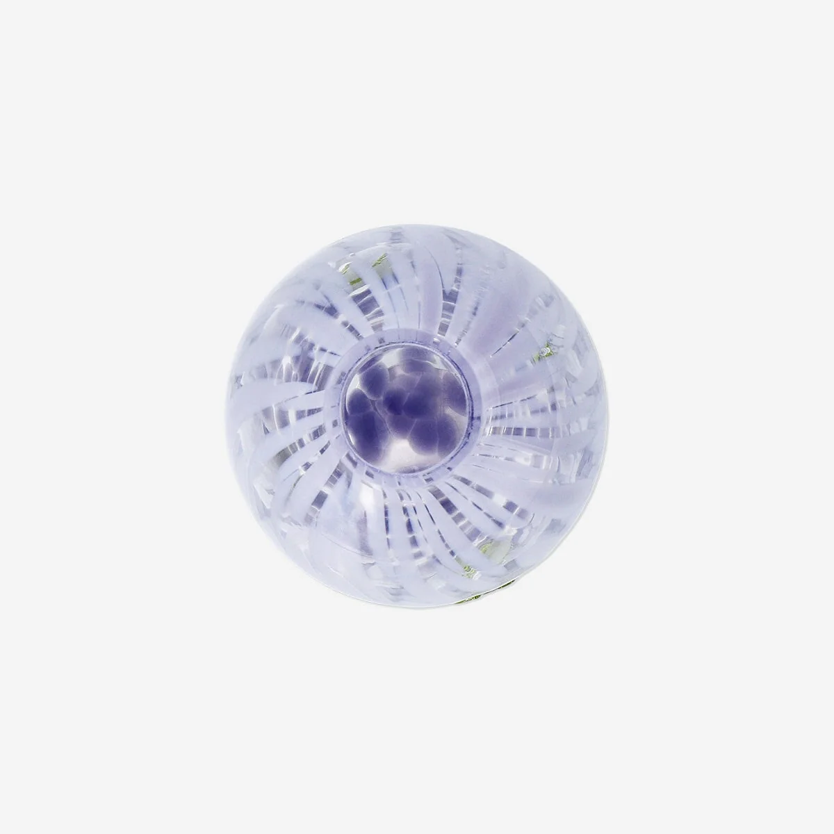 Vase with purple dots and leaves - 12 cm - Image 3