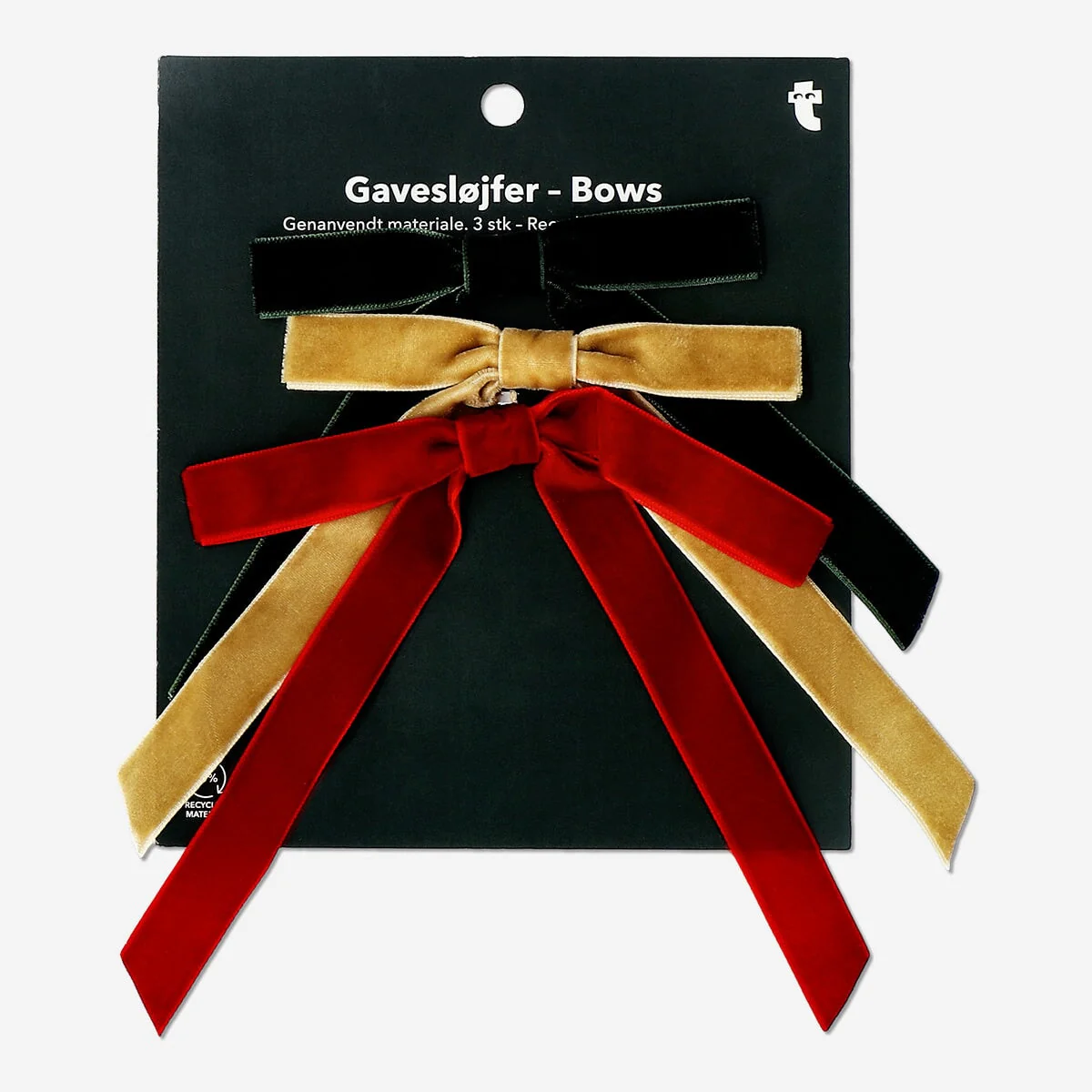 Velvet gift bows - 3 pcs - Image 3
