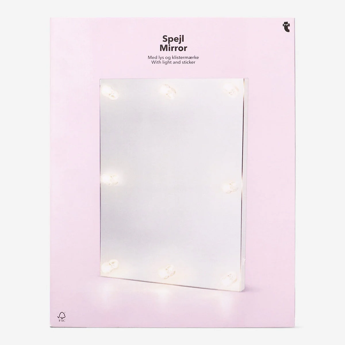 Wall-mounted illuminated mirror