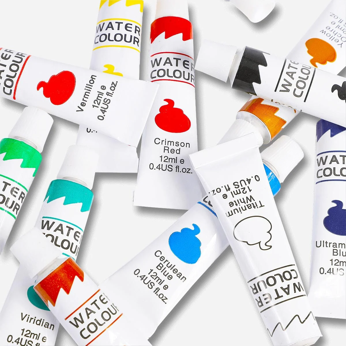 Watercolour Paints - 12 pcs - Image 3