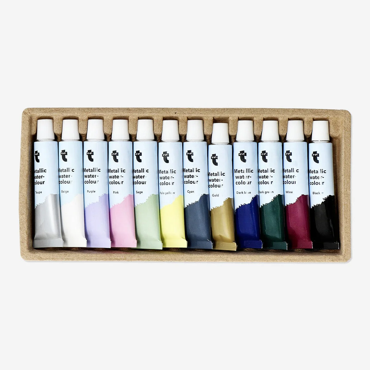 Watercolours with metallic effect - 12 pcs - Image 2