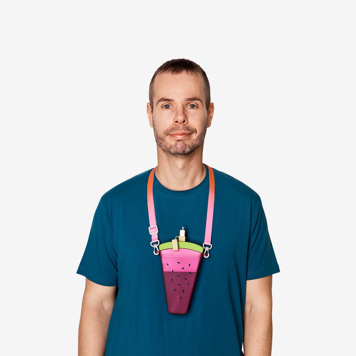 Watermelon drinking bottle with carrying strap - 300 ml - Image 2