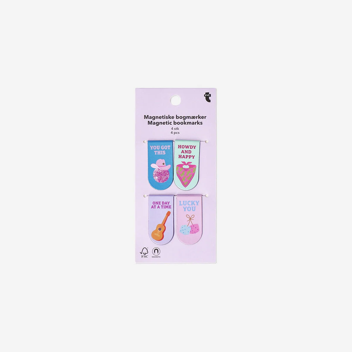 Western themed magnetic bookmarks - 4 pcs