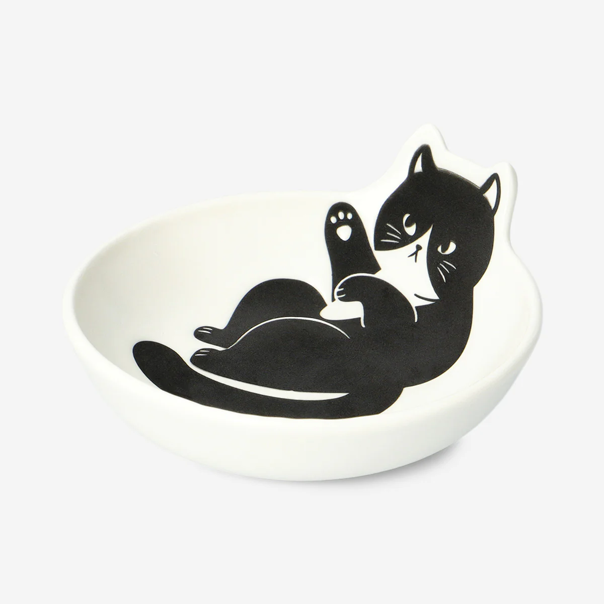 White bowl with cat - 10 cm - Image 2
