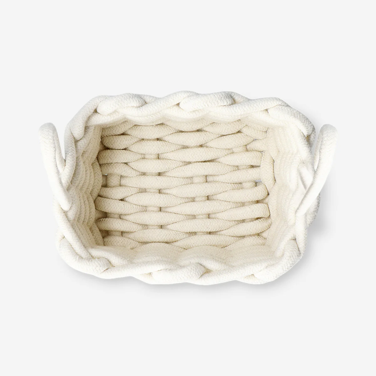White braided rope basket - 18 cm - Image 3
