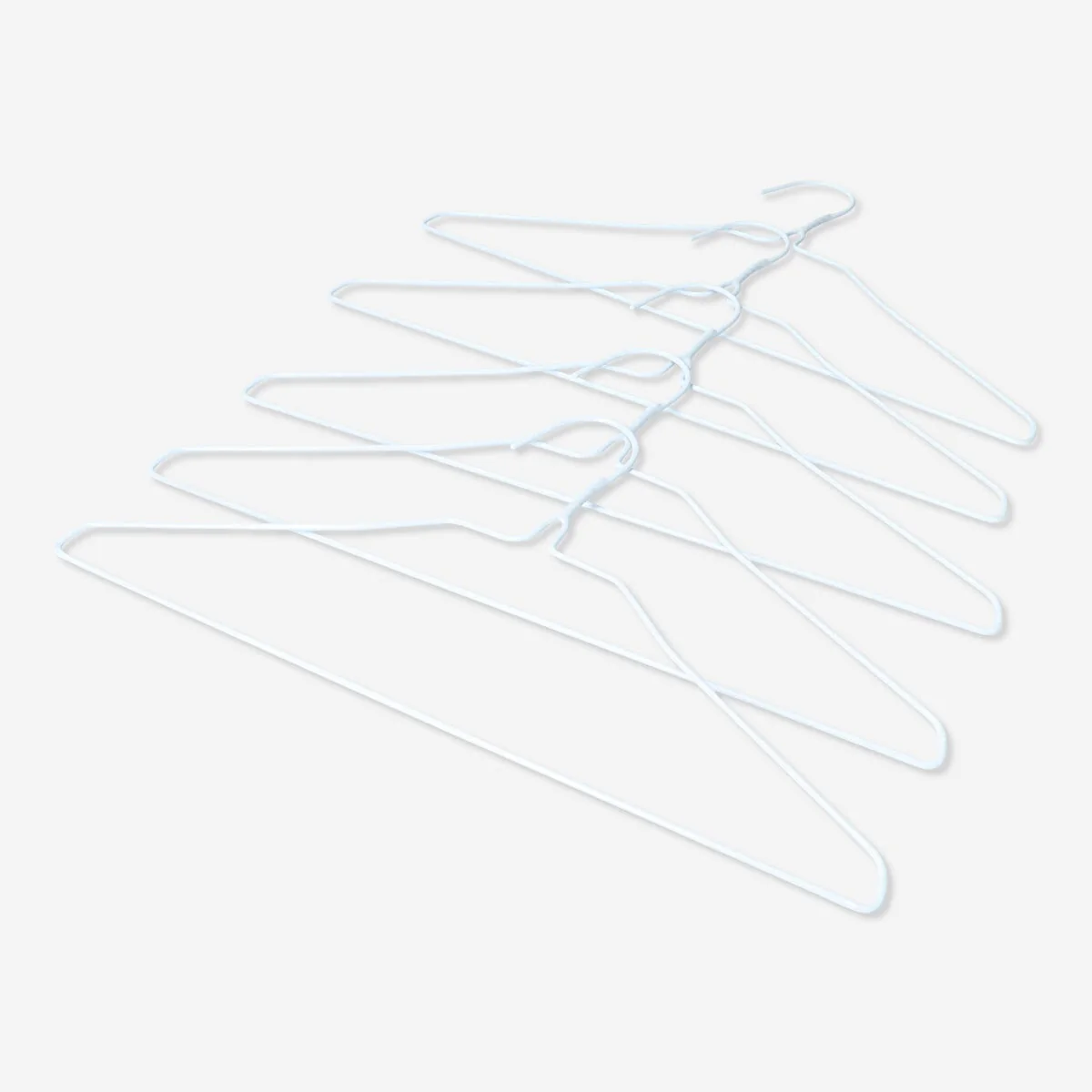 White Metal Hangers - 5 pcs - Image 2
