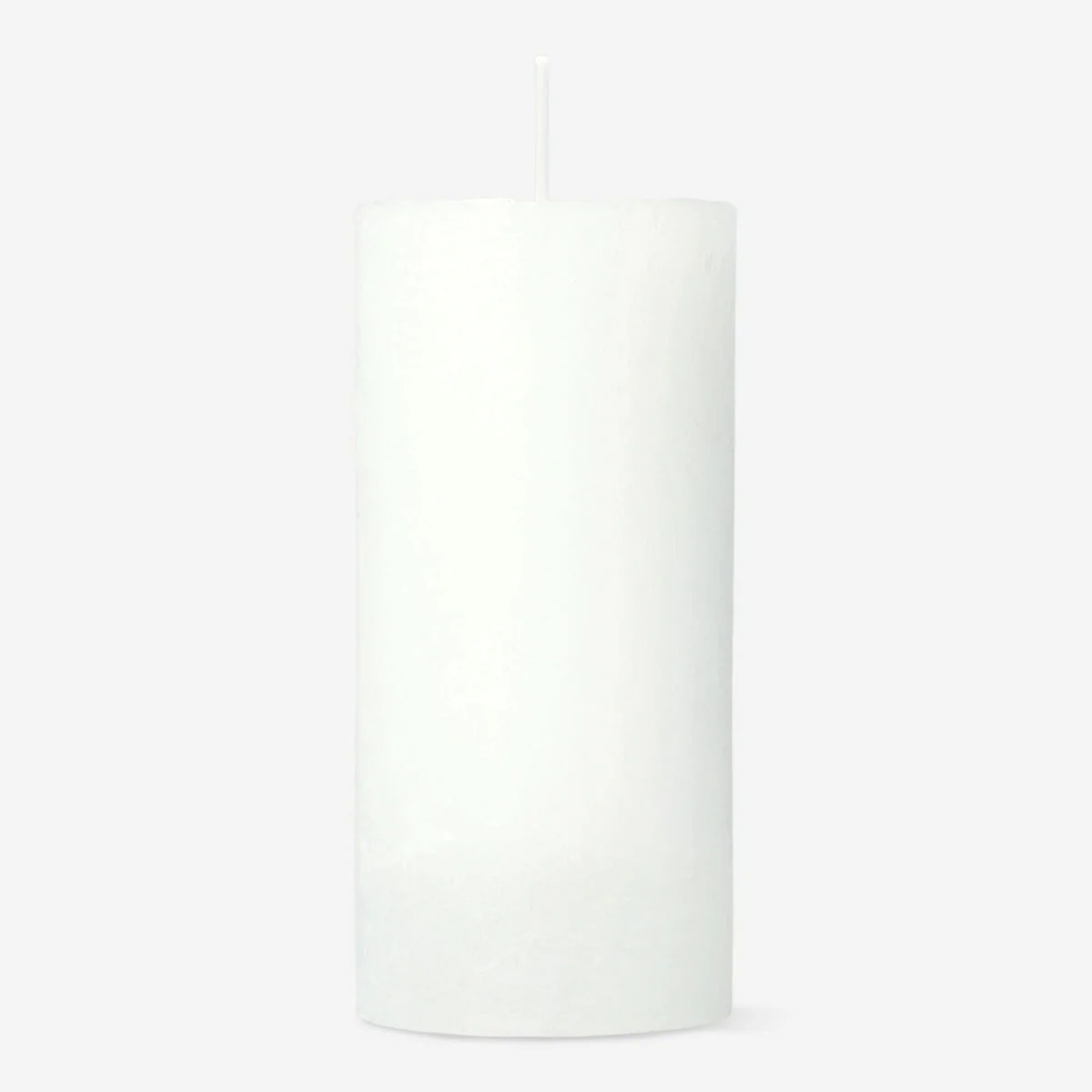 White Rustic Pillar Candle - 12 cm