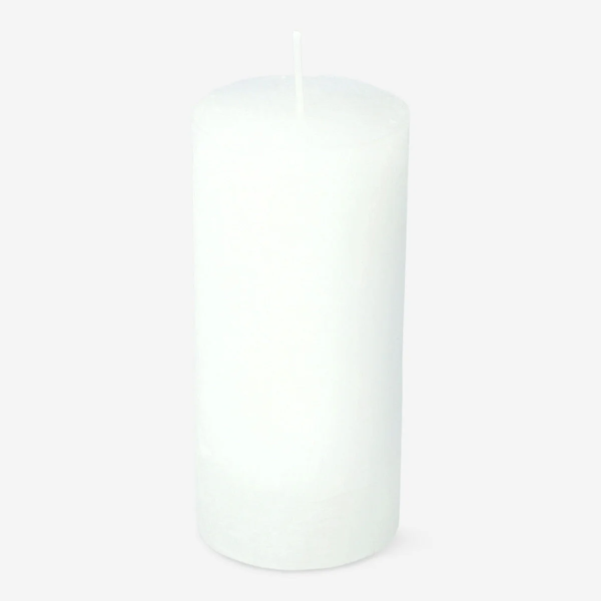 White Rustic Pillar Candle - 12 cm - Image 2