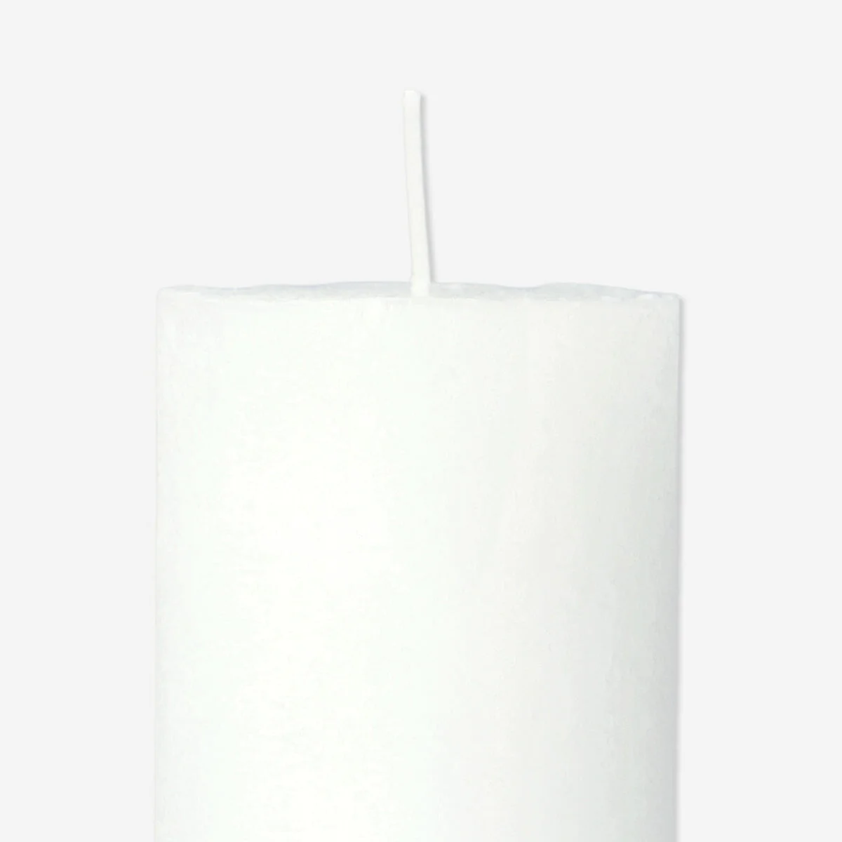 White Rustic Pillar Candle - 12 cm - Image 3