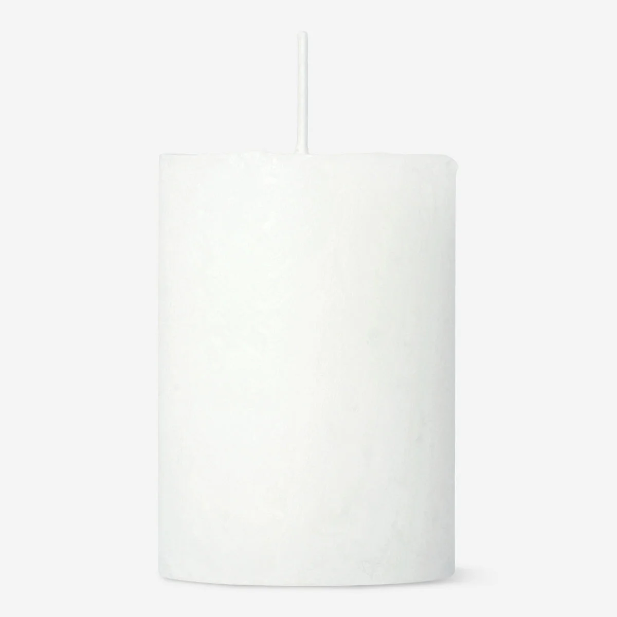 White Rustic Pillar Candle - 8 cm - Image 2