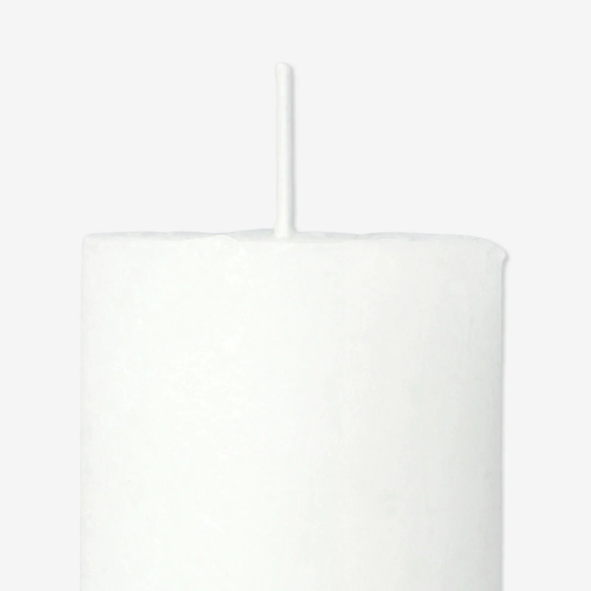 White Rustic Pillar Candle - 8 cm - Image 3