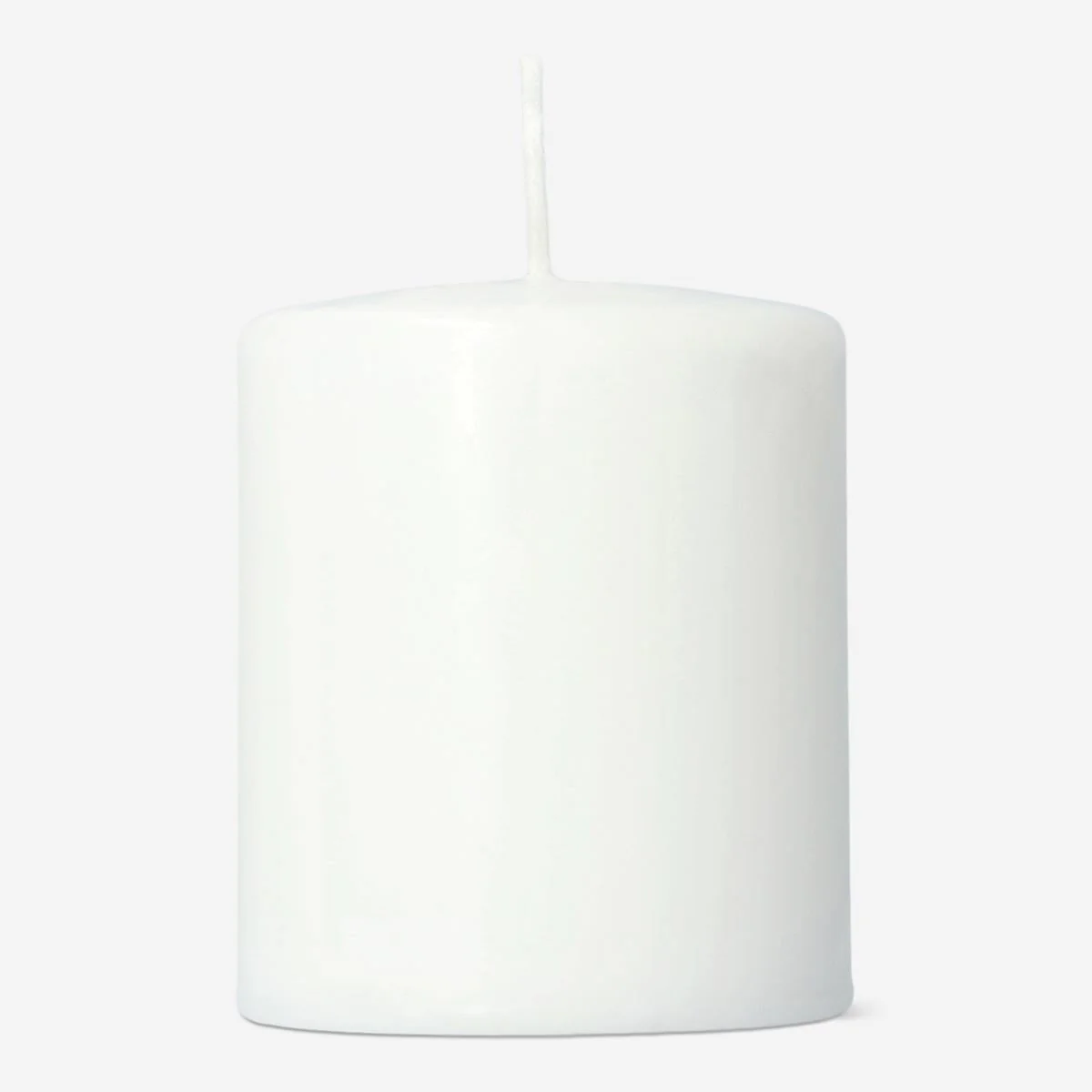 White Rustic Pillar Candle - 8 cm - Image 2