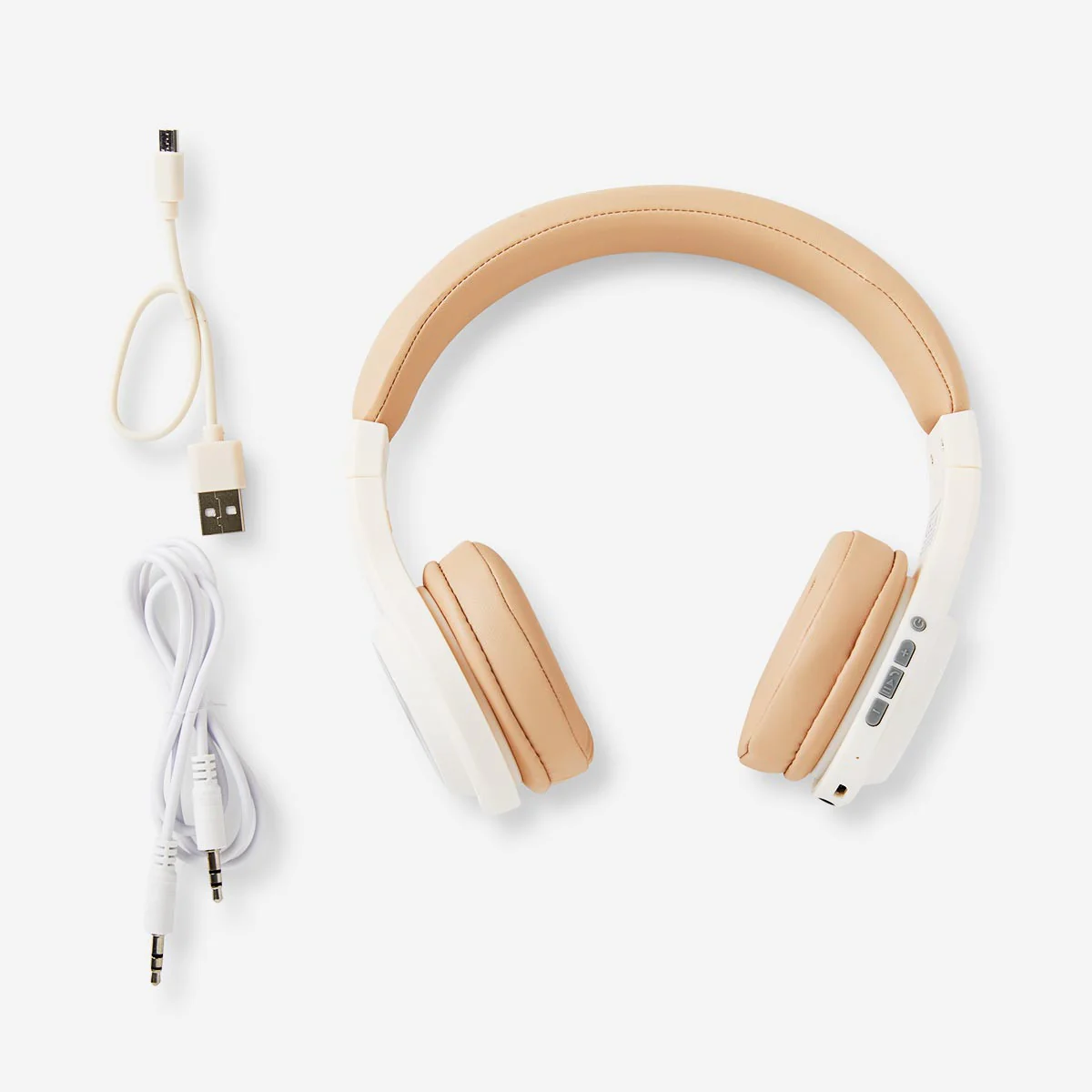 White Wireless Headphones with Microphone