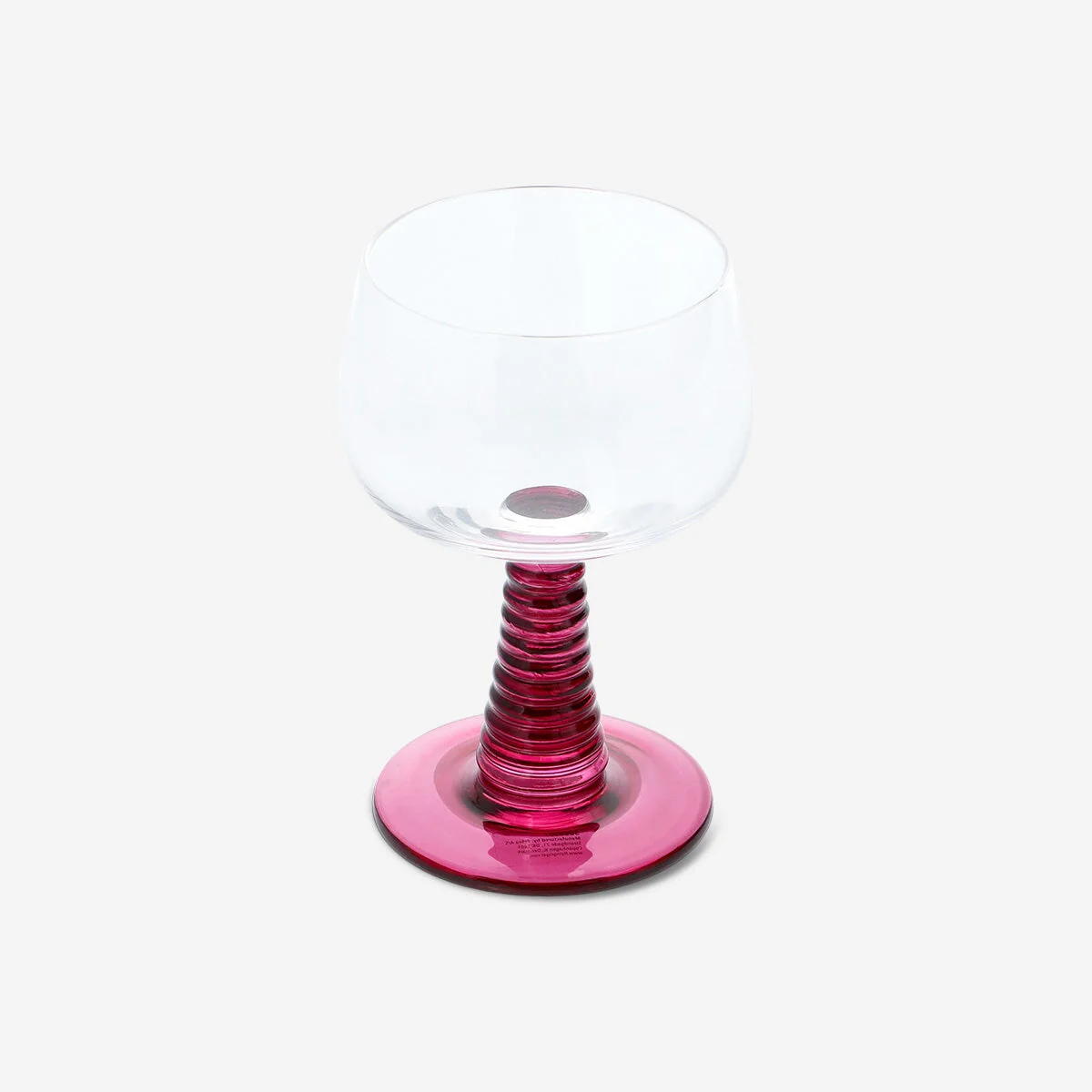 Wine glass with burgundy stem - 220 ml - Image 2