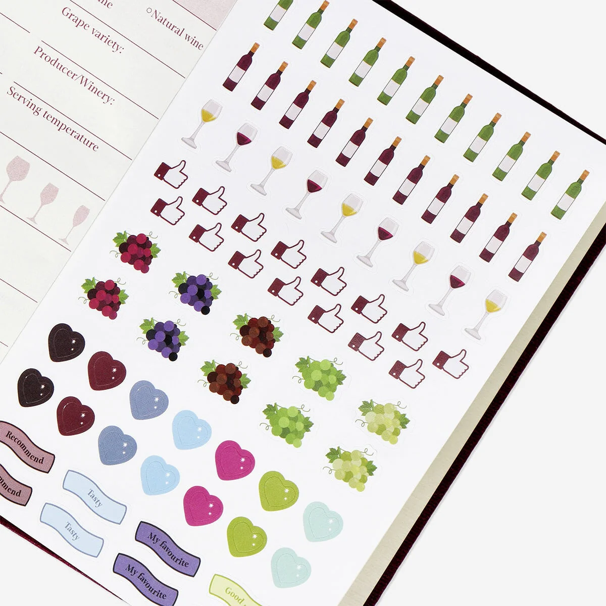 Wine tasting journal with linen cover - Image 3