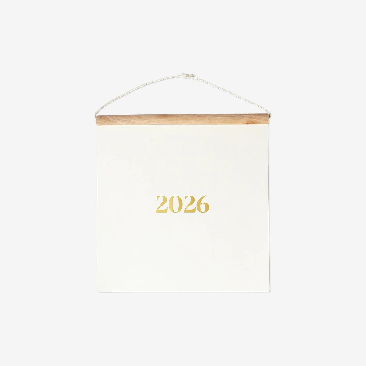 Wooden monthly calendar for hanging 2026 - English