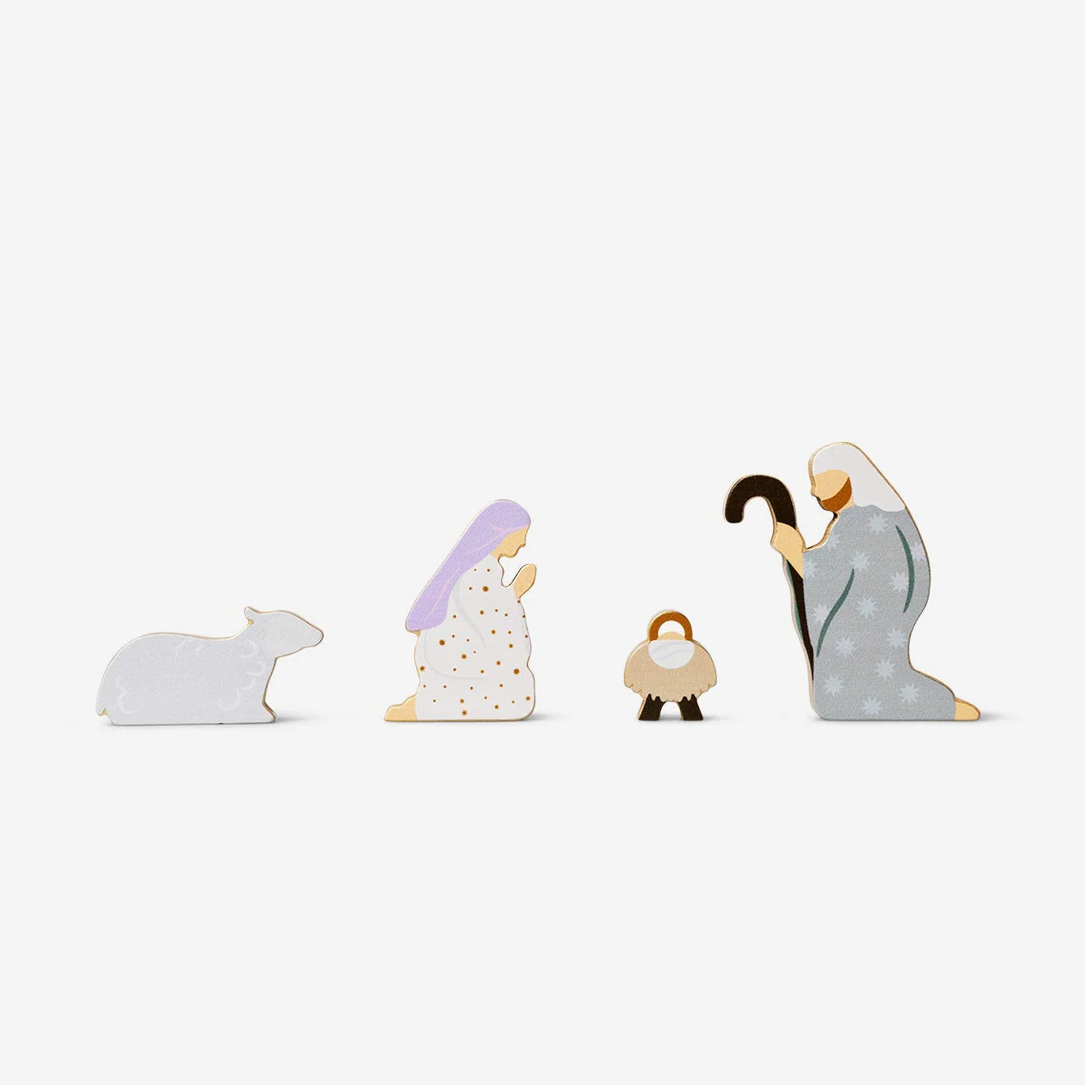 Wooden nativity set - 9 pcs - Image 2
