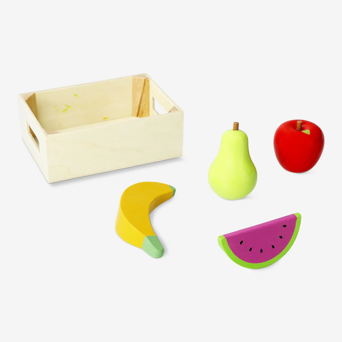 Wooden play basket of fruits - 4 pcs - Image 2