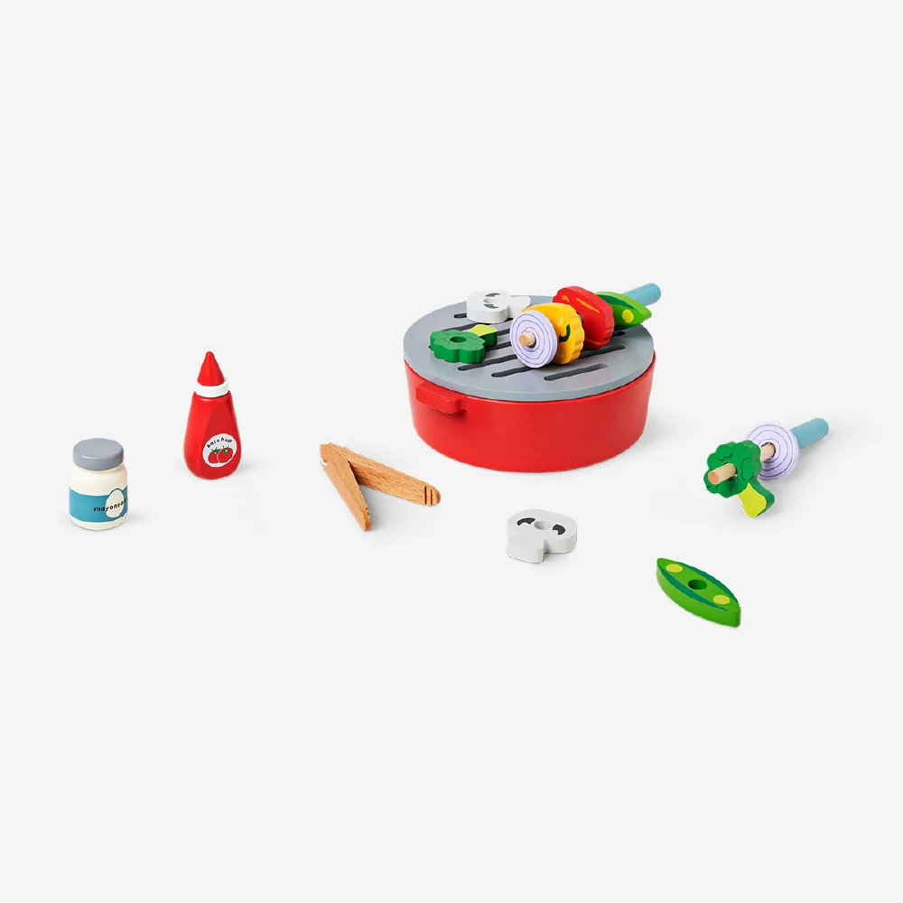 Wooden play grill set - Image 3