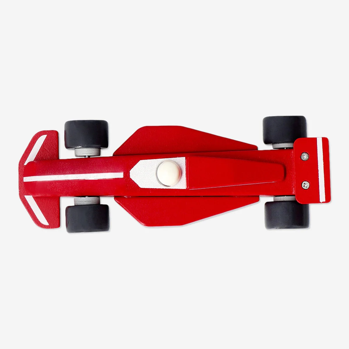Wooden red racing car - Image 3