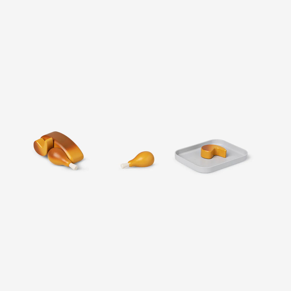 Wooden roast chicken play set - Image 3