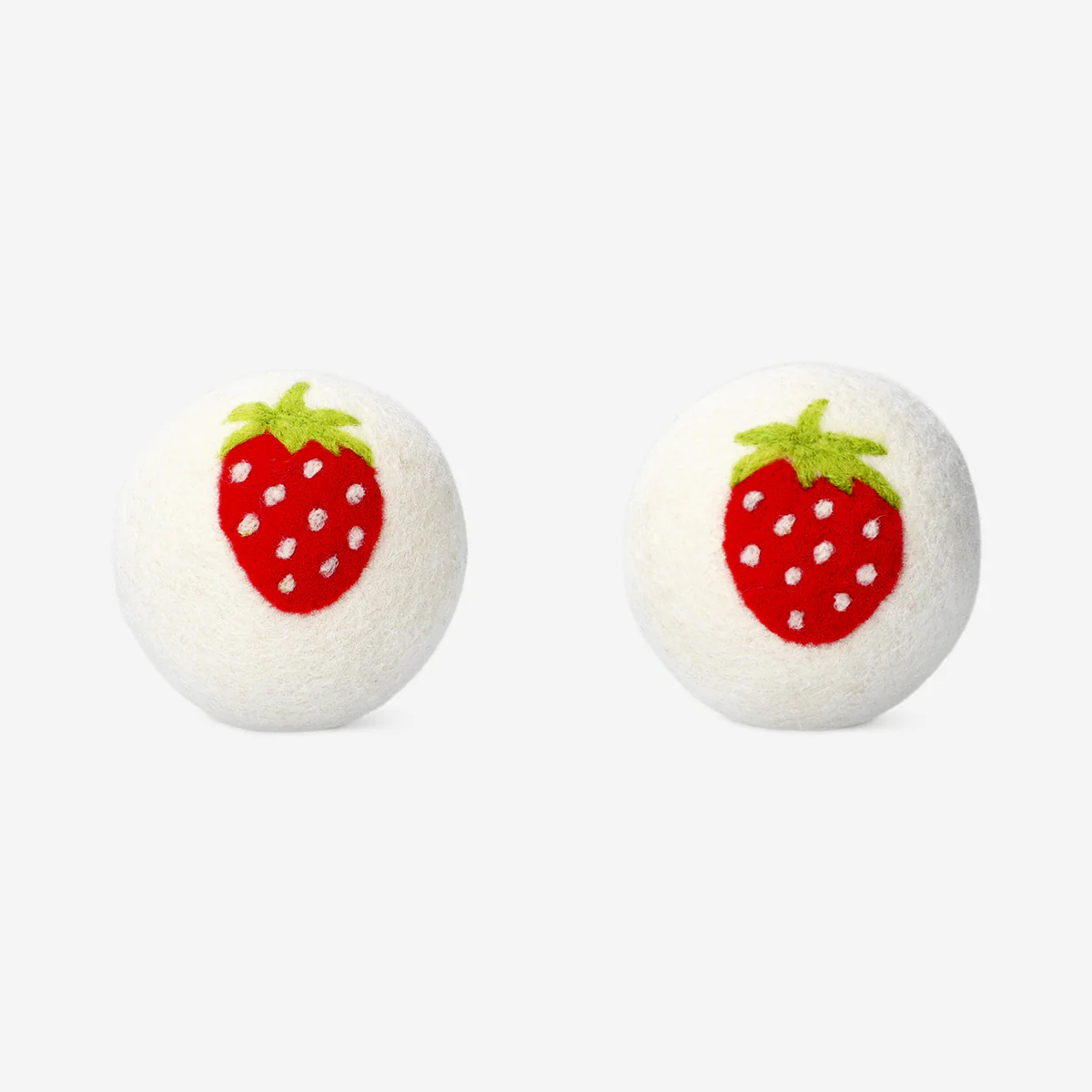 Wool strawberry laundry dryer balls - 2 pcs - Image 2