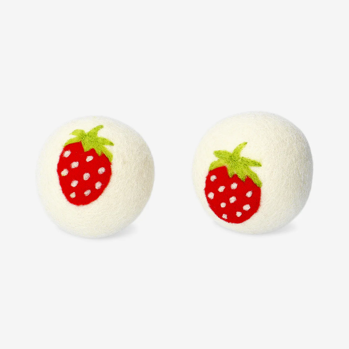 Wool strawberry laundry dryer balls - 2 pcs - Image 3