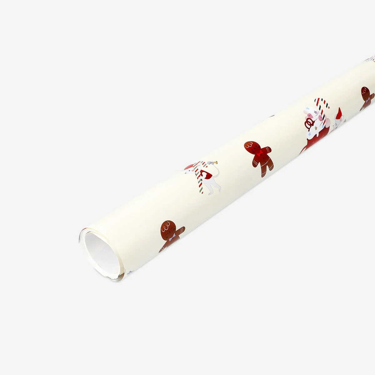 400 cm Wrapping paper - Gingerbread people and hot chocolate